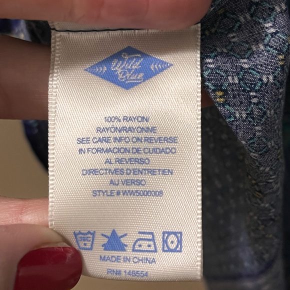 Wild Blue Mini Long sleeve patterned Dress size XL - Picture 5 of 6